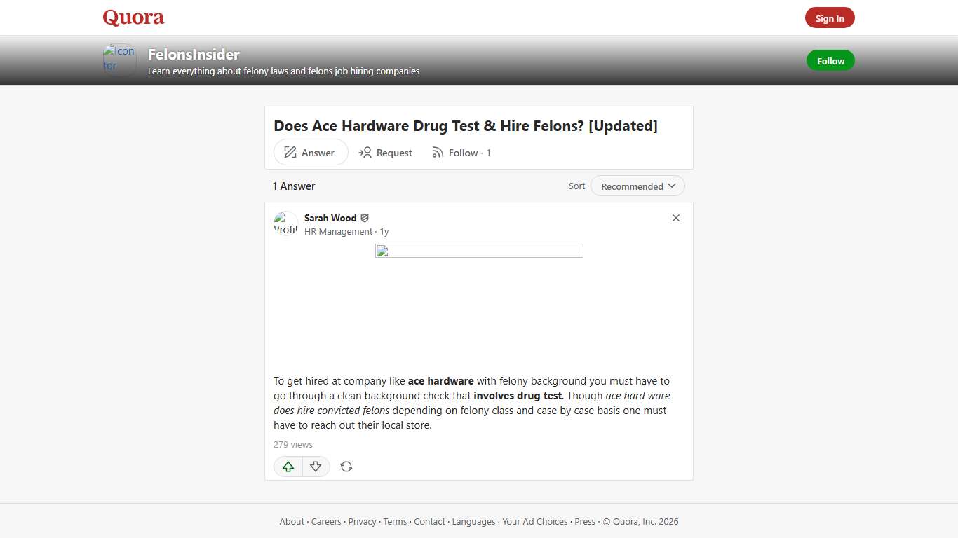 Does Ace Hardware Drug Test & Hire Felons? [Updated] - FelonsInsider - Quora
